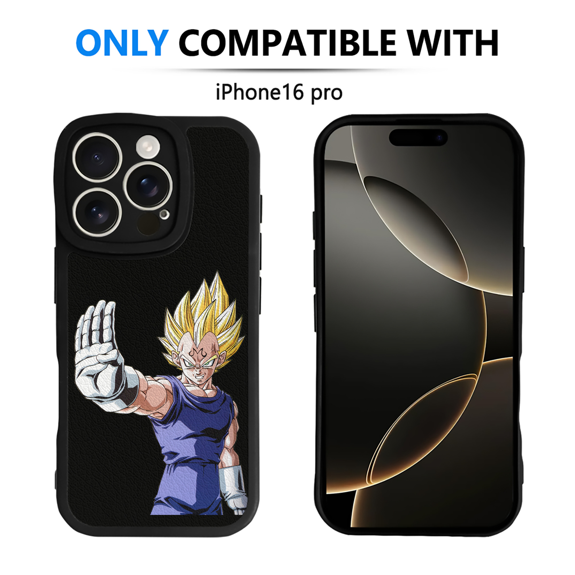 （画像用） ドラゴンボール ベジータ四世（Bejīta Yonsei）DRAGON BALL Vegeta IV 【iPhone 16シリーズ対応】シリコンスマホケース（レザー調） 材質：シリコン